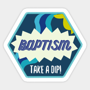 Baptism Patch -- Blue Sticker